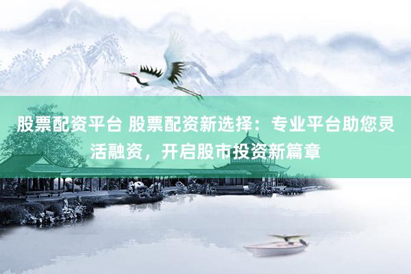 股票配资平台 股票配资新选择：专业平台助您灵活融资，开启股市投资新篇章