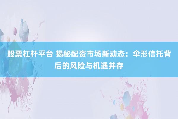 股票杠杆平台 揭秘配资市场新动态：伞形信托背后的风险与机遇并存