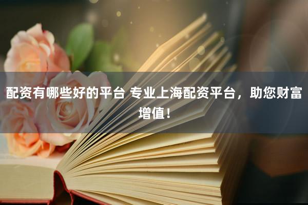 配资有哪些好的平台 专业上海配资平台，助您财富增值！