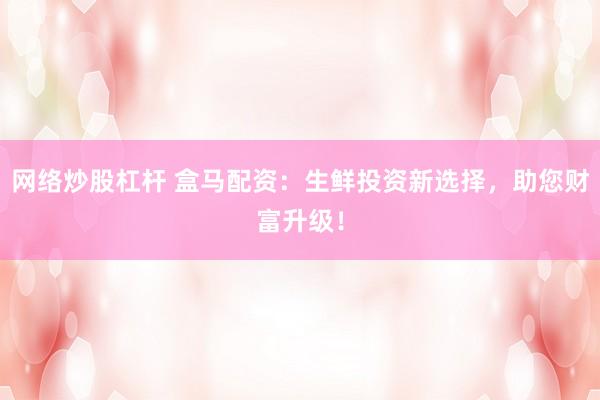 网络炒股杠杆 盒马配资：生鲜投资新选择，助您财富升级！