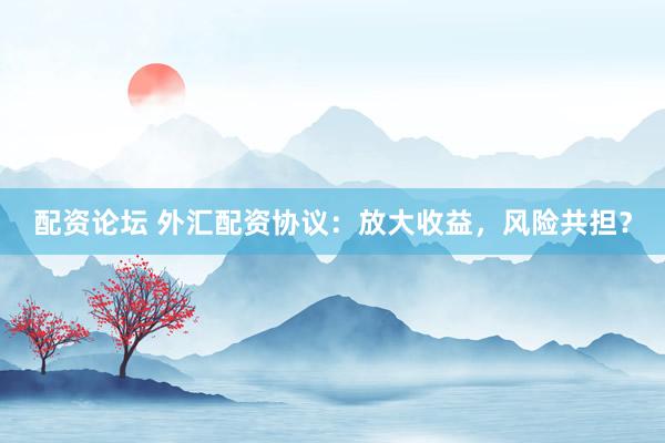 配资论坛 外汇配资协议：放大收益，风险共担？