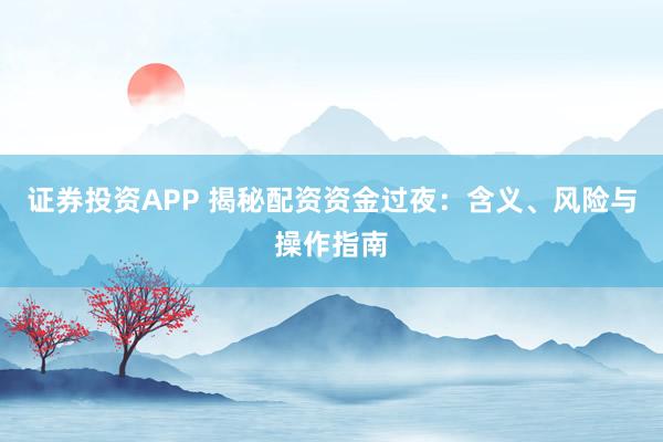 证券投资APP 揭秘配资资金过夜：含义、风险与操作指南