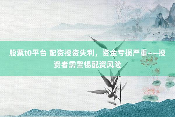 股票t0平台 配资投资失利，资金亏损严重——投资者需警惕配资风险