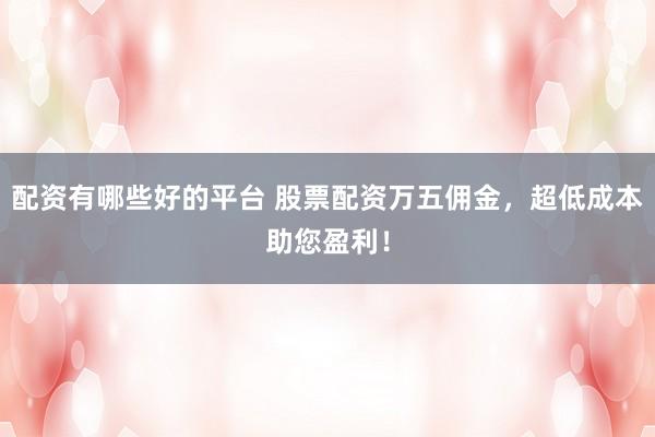 配资有哪些好的平台 股票配资万五佣金,超低成本助您盈利!
